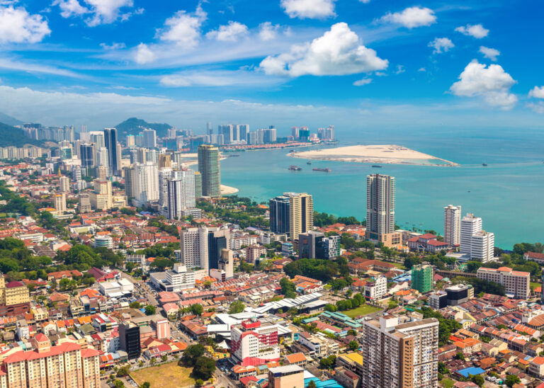 aerial view of Penang Island