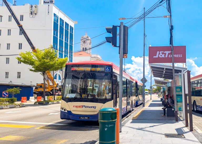 the George Town CAT bus at Feri / Jetty Bus Station