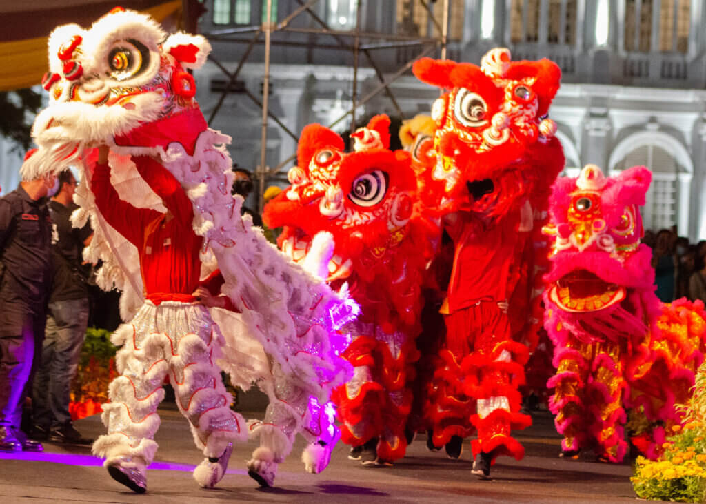 Dragon dancers for Chinese New Year